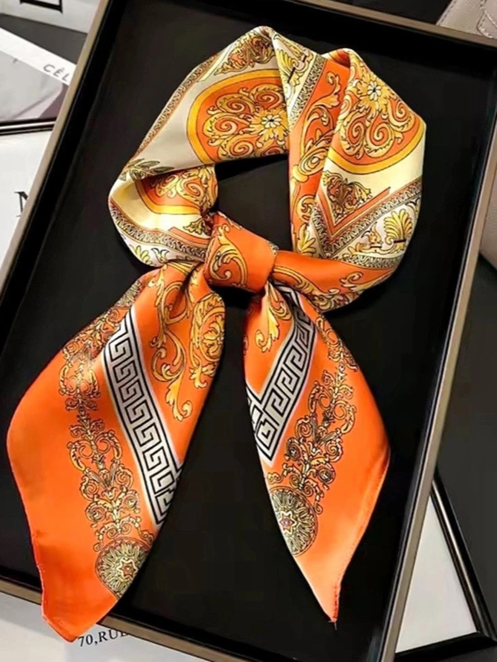 New Scarf in Orange & Yellow Like New